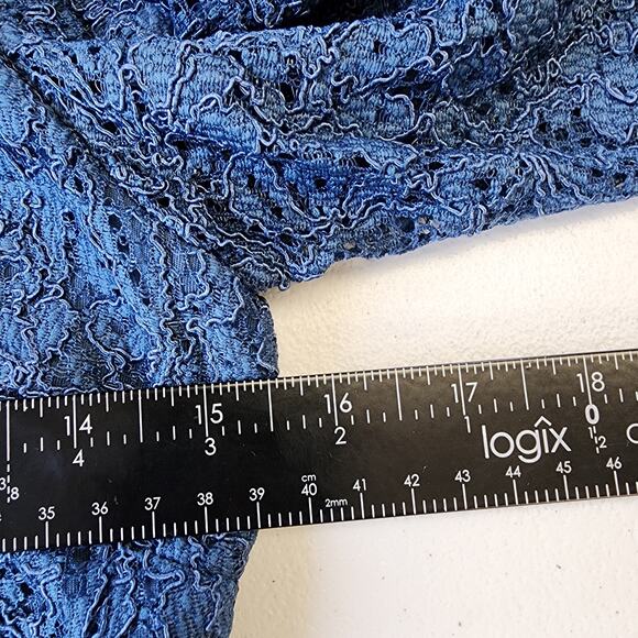 Adrianna Papell Lace Dress Blue party cocktail classic wedding preppy Size 2 - Picture 4 of 6